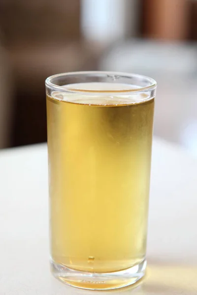 Bier Glas Aus Nächster Nähe — Stockfoto