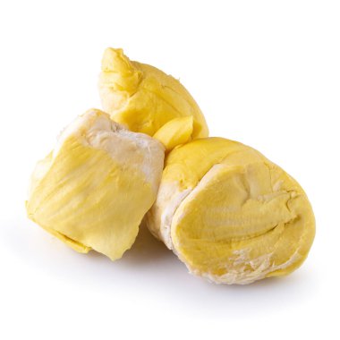 Beyaz arka planda izole taze Durian meyve