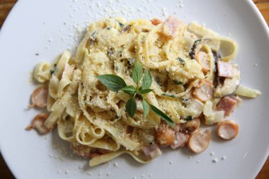 close-up shot of delicious italian pasta