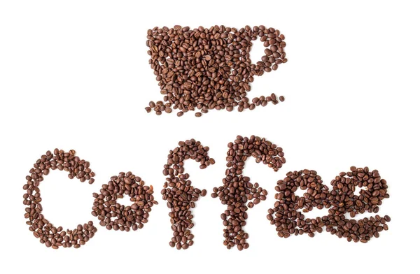 Geröstete Braune Kaffeebohnen — Stockfoto