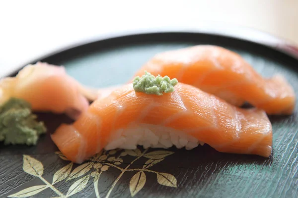 Sushi Salmão Saboroso Conceito Frutos Mar Japoneses — Fotografia de Stock