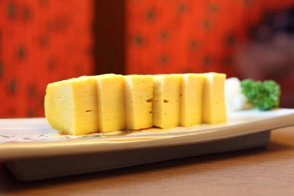 Egg Sushi Tasty Japanese Seafood Concept — Stock Photo, Image