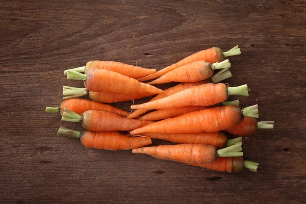 Carrots Isolated Wood Background — Stock Photo, Image