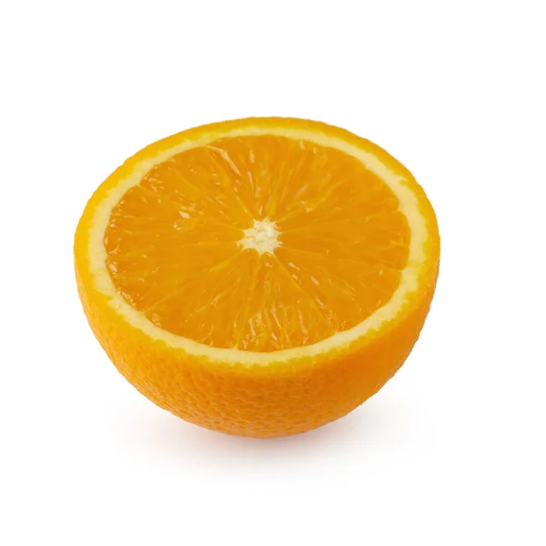 Frisch Geschnittene Orange Isoliert Auf Weißem Hintergrund — Stockfoto