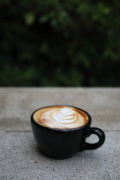 Чашка Кофе Капучино Деревянном Фоне — стоковое фото
