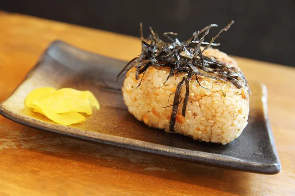Grill Onigiri Azjatyckie Jedzenie — Zdjęcie stockowe