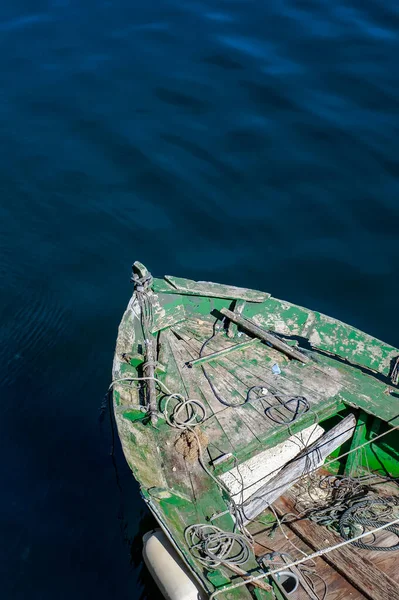 Velho Barco Pesca Madeira Mar — Fotografia de Stock