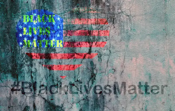 Black Lives Matter Dessins Bannière Libération Texte Hashtag — Photo