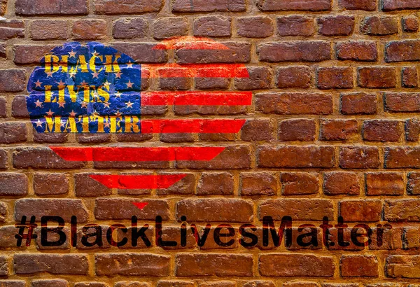 Black Lives Matter Hashtag Slogan Razzismo Nero Segno Protesta Afroamericano — Foto Stock