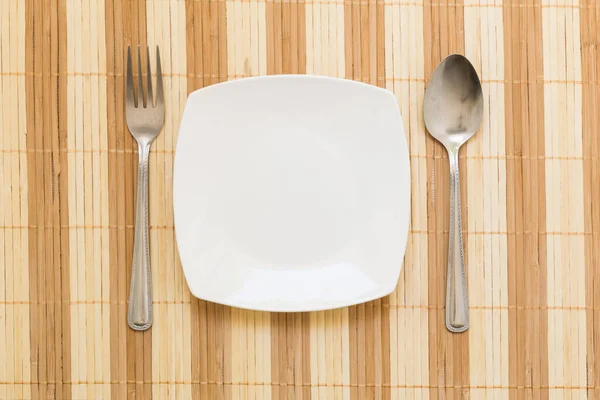 Empty Plate Table Top View — Stock Photo, Image