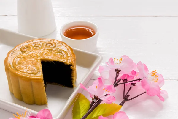 Biscuits Chinois Traditionnels Mooncake — Photo