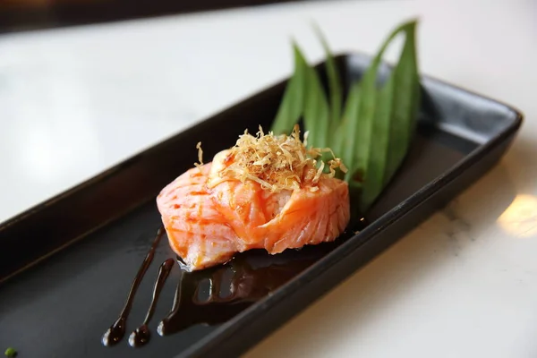 Lososí Sushi Chutné Japonské Mořské Plody Koncept — Stock fotografie