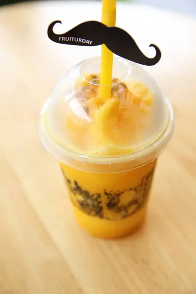 Mango Frappe Juice Close — Stock Photo, Image