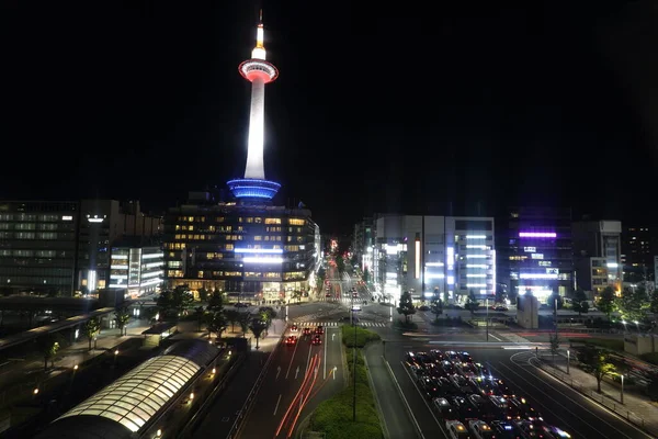Kyoto Japan Stadsgezicht Bij Nacht — Stockfoto