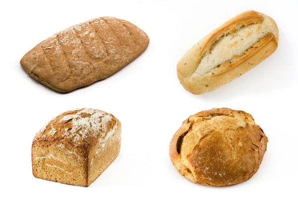 Koláž Různých Chlebů — Stock fotografie
