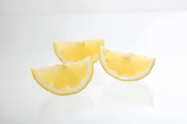 Citron Isolerade Vit Bakgrund — Stockfoto