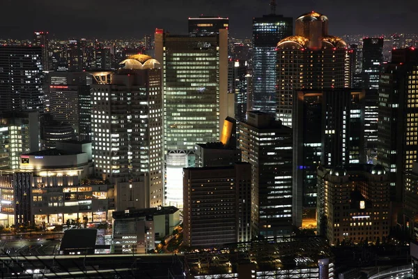 日本景観夜景で大阪市 — ストック写真