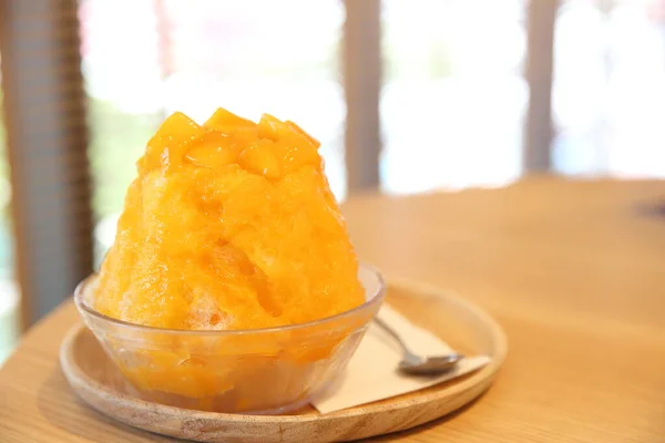 Japanese Sweet Food Mango Shaved Ice — Stock Photo, Image