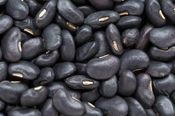 黒豆の背景のトップビュー 調理のための黒豆の準備 — ストック写真