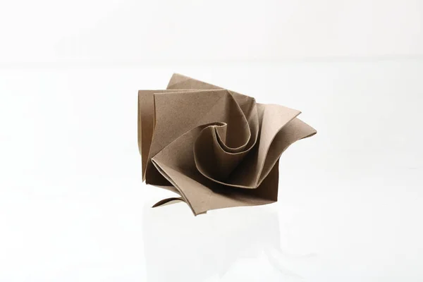 Origami Rose Papier Fleur Par Recycler Papier — Photo
