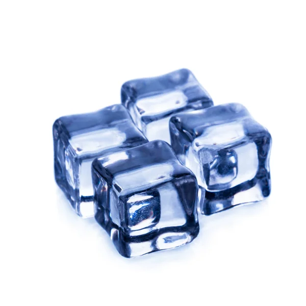 Cubes Glace Sur Fond Blanc — Photo