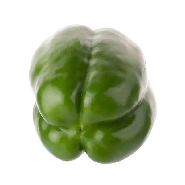 Green Pepper Shooted Isolated White Background — Stok Foto