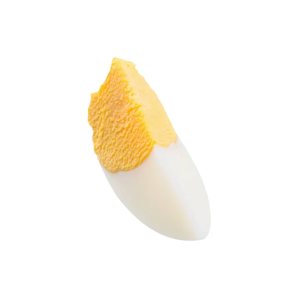 Boiled Egg Split White Background — Photo