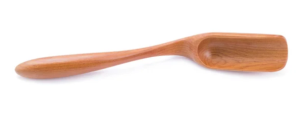 白色背景上的木制勺子 — 图库照片