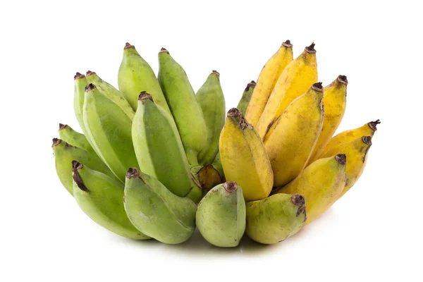 Vert Asiatique Bananes Isolé Fond — Photo