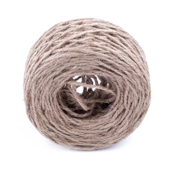 Roll Twine Jute Sacking Hemp Rope Paper Roll Isolated — Stock Photo, Image