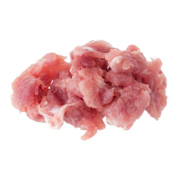 minced pork isolated on a white background