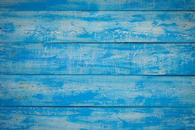 Old Blue Wood Slats Rustic Shabby Horizontal Background