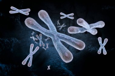 Telomeres dijital 3d illüstrasyon