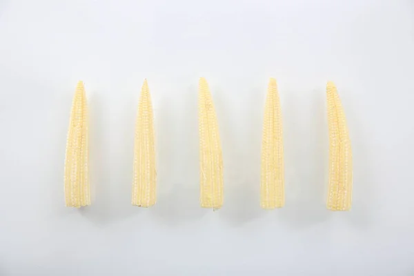 Baby Corn Isolted White Background — Stock Photo, Image
