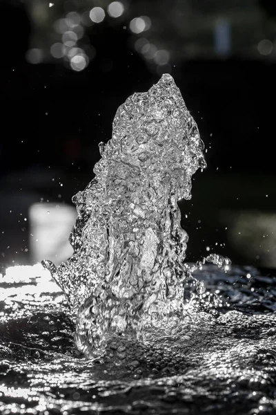 Espirro Água Close Contexto Abstrato — Fotografia de Stock