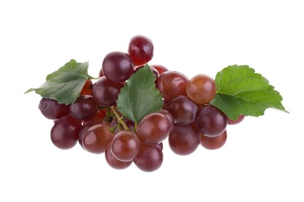 Red Grapes Isolated White Background — Stock Photo, Image