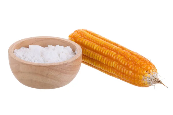 Fehér Kukoricaliszt Por Sütéshez Használt Népszerű Élelmiszer Összetevő — Stock Fotó