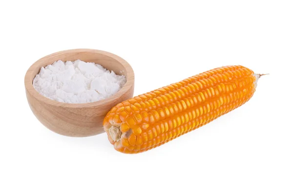 White Corn Flour Powder Popular Food Ingredient Used Baking — Stock Photo, Image