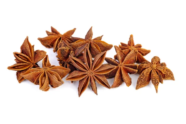 Dried Anise Stars White Background — Stock Photo, Image