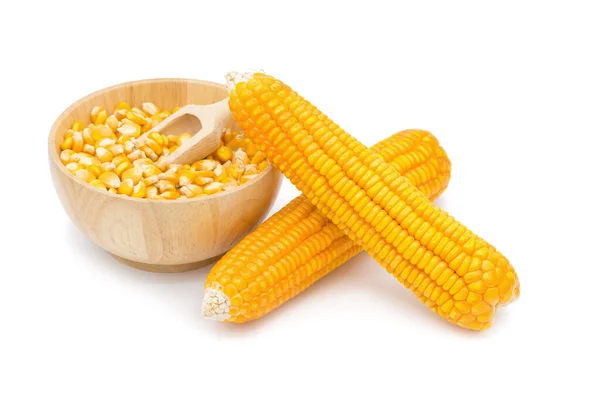 Szárított Kukorica Izolált Fehér Alapon — Stock Fotó