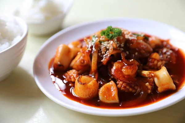 Seafood Korean Sauce Rice — Stock Photo, Image