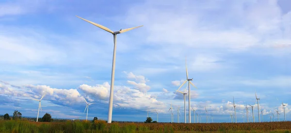 Wind Turbine Farm Blue Sky — Stock Photo, Image