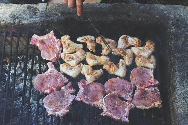Barbacoa Carne Parrilla — Foto de Stock