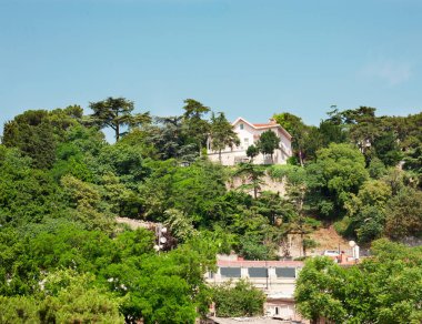 Yamaçta lüks villalar.