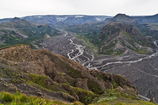 Blick Auf Den Myrdalsjkull Und Den Vulkan Katla — Stockfoto