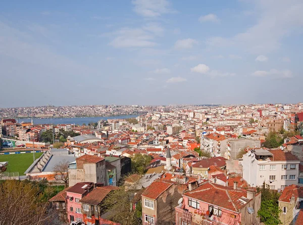 Panoráma Města Nad Rezidenční Čtvrti Istanbulu — Stock fotografie