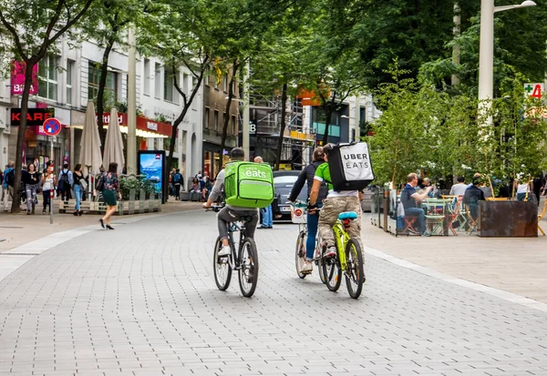 Wiedeń Austria May 2018 Uber Eats Jest Międzynarodową Żywnością — Zdjęcie stockowe