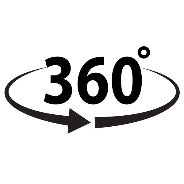 Angle 360 Degrees Icon White Background Flat Style Angle — ストック写真