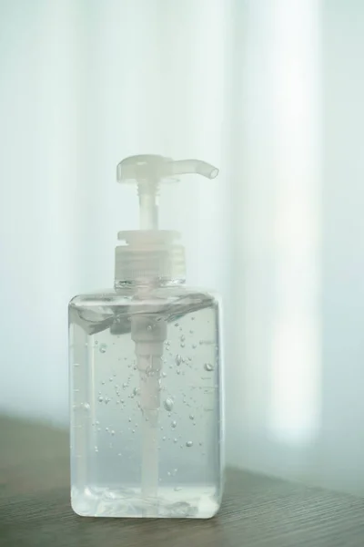 Transparent Hand Sanitizer Gel Dispenser Hand Hygiene — Stock Photo, Image