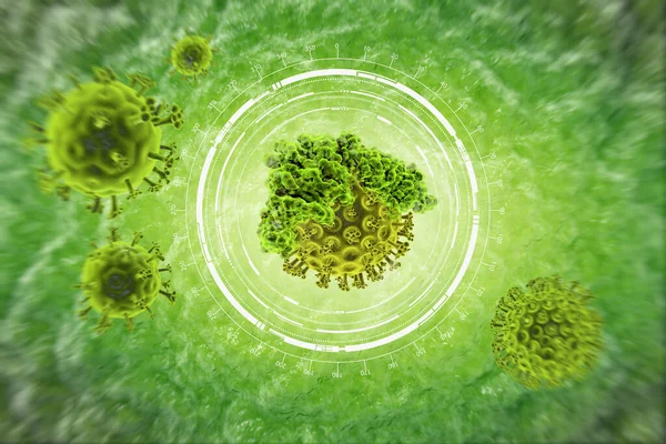 Virus Molecules Art Background Colorful Illustration — Stock Photo, Image